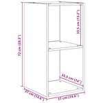 vidaXL Meuble TV mural avec étagère avec stockage 4 Pièces Chêne noir 37 x 37 x 72 cm