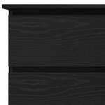 Bureau d'angle noir en chêne vidaXL  145x100x76 cm  fait de bois d'ingénierie