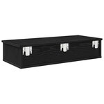 vidaXL Étagère murale avec tiroirs noir 80x31x17 cm bois d'ingénierie