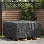 vidaXL Housse pour mobilier d'extérieur Noir 150 x 150 x 75 cm 210D