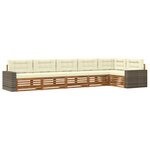 vidaXL Ensemble de canapés d'extérieur 6 pc Naturel et Crème Polyester