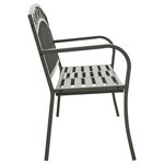 vidaXL Banc de jardin avec table Gris 120 cm Acier