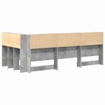 vidaXL Tête de lit de rangement Gris béton 90 cm Bois d'ingénierie