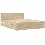 vidaXL Cadre de lit 2 Pièces Sonoma 153 x 203 cm Bois d'ingénierie