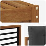 vidaXL Ensemble de canapés d'extérieur 6 pc Naturel et Anthracite