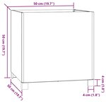 vidaXL Jardinières avec pieds 2 Pièces Rouillé 50x50x50 cm Acier corten