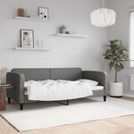 vidaXL Lit de repos gris foncé 90x190 cm tissu