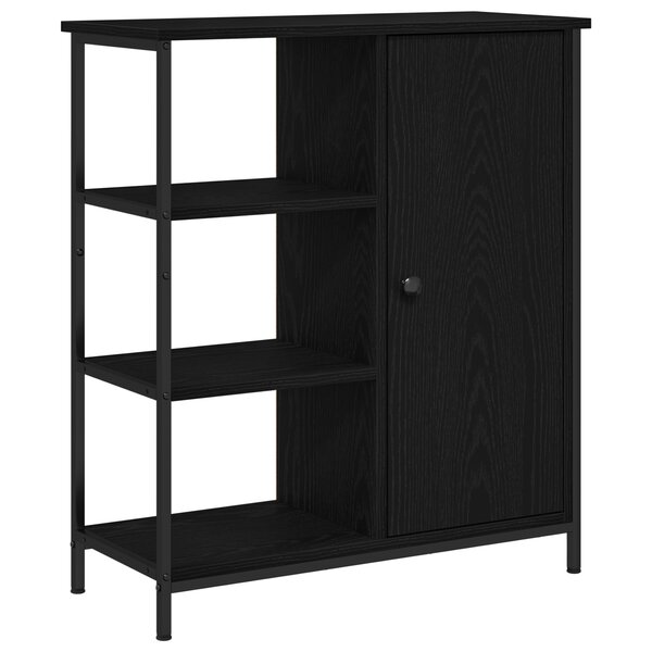 vidaXL Buffet Noir Chêne 70x30x80 cm Bois d'ingénierie