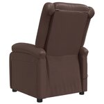 vidaXL Fauteuil de massage électrique Marron Similicuir
