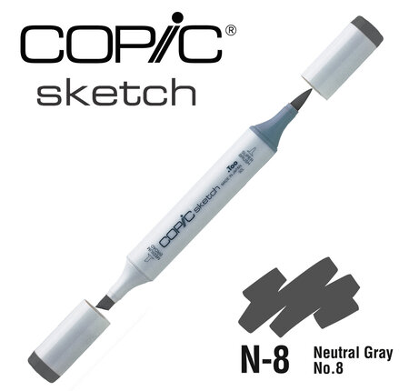 Marqueur à l'alcool Copic Sketch N8 Neutral Gray No.8