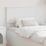 vidaXL Tête de lit avec tête de lit Blanc 75 cm Bois d'ingénierie