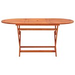 vidaXL Ensemble à manger d'extérieur pliable 9 Pièces Bois d'eucalyptus