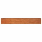 vidaXL Lit surélevé de jardin rouillé 320x80x45 cm acier corten