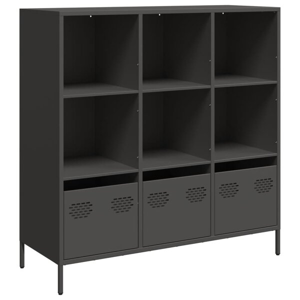 vidaXL Buffet haut noir 101 5x39x103 5 cm acier