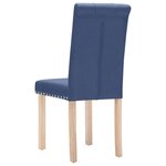 vidaXL Chaises à manger lot de 4 bleu tissu