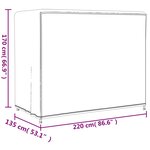 vidaXL Housse de balançoire de jardin noir 220x135x170 cm oxford 420D