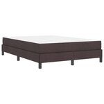 vidaXL Lit à ressorts avec matelas Marron foncé 140 x 190 cm tissu