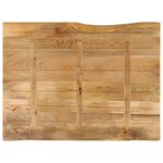 vidaXL Dessus de table 90x80x2 5 cm bord vivant bois massif manguier