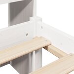 vidaXL Lit bibliothèque sans matelas blanc 90x200cm bois de pin massif