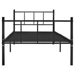 vidaXL Cadre de lit sans matelas noir métal 90x200 cm