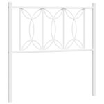 vidaXL Tête de lit métal blanc 90 cm