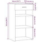 vidaXL Buffet noir 50x42 5x93 cm bois d'ingénierie