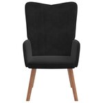 vidaXL Chaise de relaxation Noir Velours