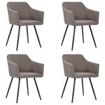 vidaXL Chaises à manger lot de 4 taupe tissu