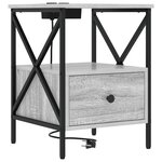 vidaXL Cabinet de chevet 2 Pièces Sonoma gris 41.5 x 40.5 x 55 cm