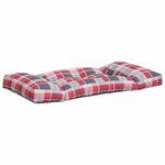vidaXL Coussins de palette 3 Pièces carreaux rouges tissu