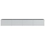 vidaXL Lit surélevé de jardin 320x40x45 cm Acier galvanisé Argenté