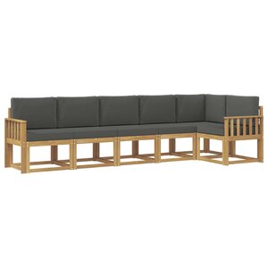 vidaXL Ensemble de canapés d'extérieur 6 Pièces Blanc et anthracite