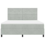 lit box spring vidaXL avec matelas gris clair super king en velours