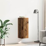 vidaXL Meuble mural Bois Ancien 34 5 x 34 x 90 cm Bois d'ingénierie