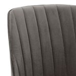 vidaXL Chaises pivotantes à manger lot de 4 gris foncé velours