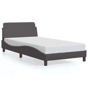 vidaXL Cadre de lit sans matelas gris 100x200 cm similicuir