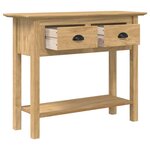vidaXL Table console avec tiroir BODO Marron miel 91 x 34.7 x 74 cm