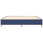 vidaXL Cadre de lit à ressorts bleu 200x200 cm tissu