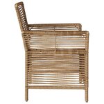 vidaXL Chaise d'Extérieur avec coussin 2 Pièces Beige et crème polyrotin