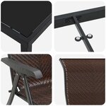 vidaXL Ensemble de salle à manger pour jardin 9 Pièces Marron Poly rotin