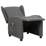Vidaxl fauteuil de massage gris clair tissu