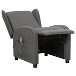 Vidaxl fauteuil de massage gris clair tissu