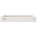 vidaXL Cadre de lit sans matelas blanc 120x200 cm bois de pin massif
