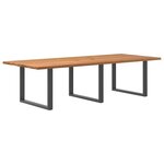 vidaXL Table à manger marron clair bois de chêne massif rectangulaire