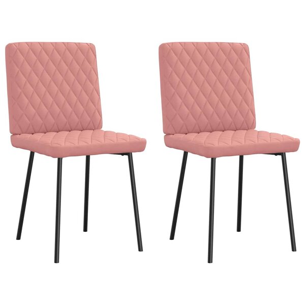 vidaXL Chaises à manger lot de 2 rose similicuir