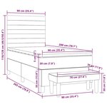 vidaXL Sommier à lattes de lit avec matelas Marron foncé 90x200 cm
