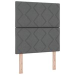 vidaXL Lit ressorts avec matelas - Gris foncé  80x200 cm  en tissu