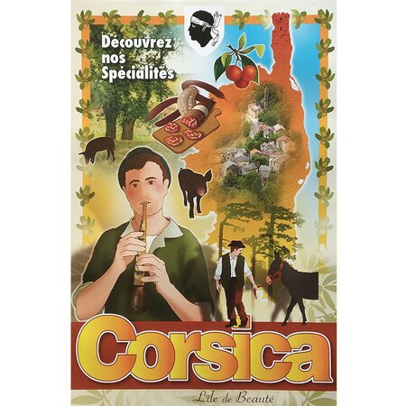 Affiche ancienne de corse spécialités