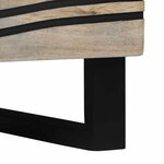 vidaXL Cabinet TV Blanc 70 x 33 x 46 cm bois de manguier massif