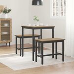 vidaXL Table de salle à manger / Table de repas MÉTAL